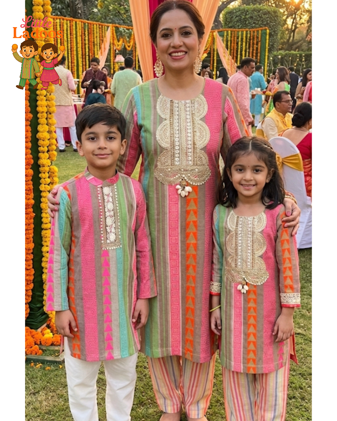 Vibrant Jacquard Family Set